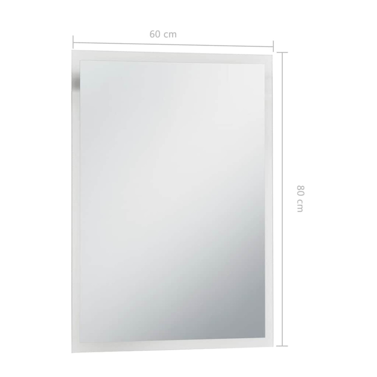 vidaXL Καθρέφτης Μπάνιου Τοίχου με LED 60 x 80 εκ.