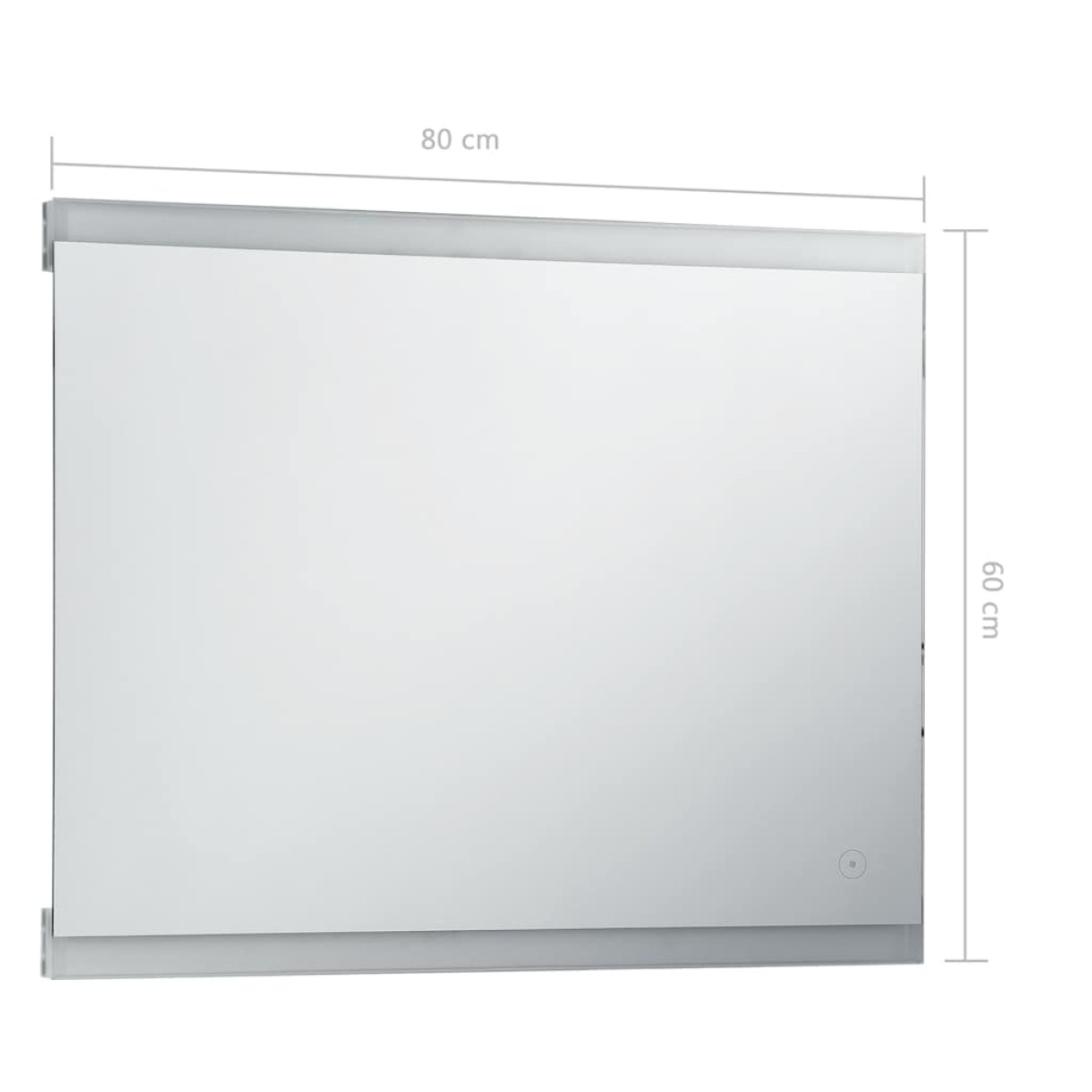 vidaXL Καθρέφτης Μπάνιου Τοίχου με LED/Αισθητήρα Κίνησης 80 x 60 εκ.