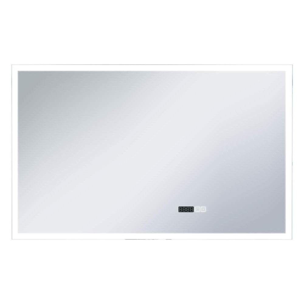 vidaXL Καθρέφτης Μπάνιου με LED/Αισθητήρα Αφής και Οθόνη Ώρας 100x60εκ