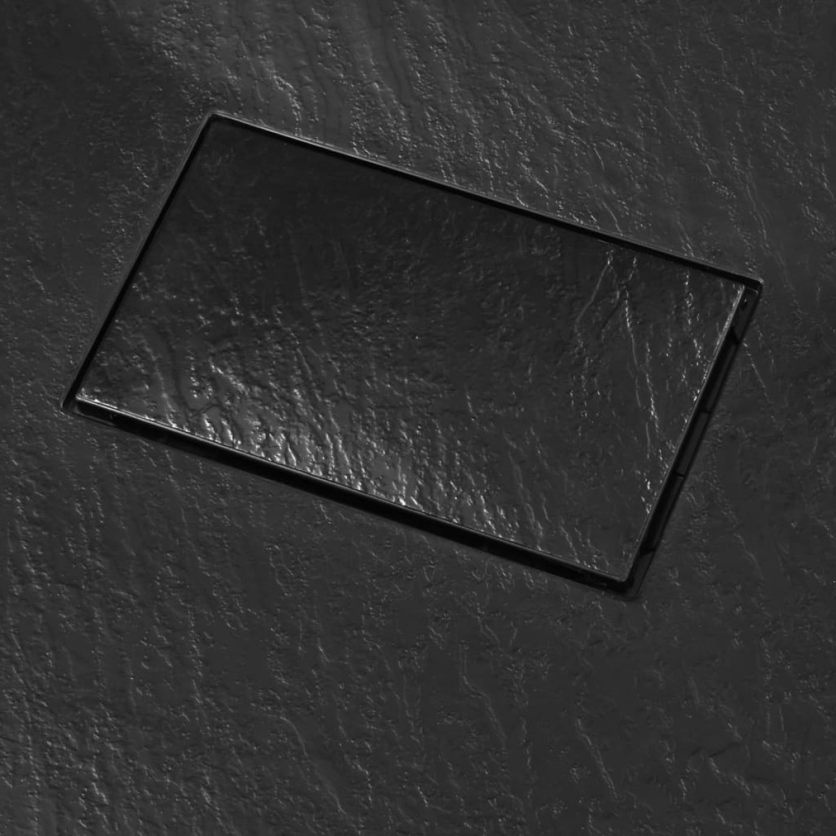 vidaXL Βάση Ντουζιέρας Μαύρη 80 x 80 εκ. από SMC