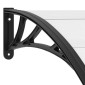 vidaXL Στέγαστρο Πόρτας Μαύρο / Διαφανές 200 x 80 εκ. Πολυανθρακικό