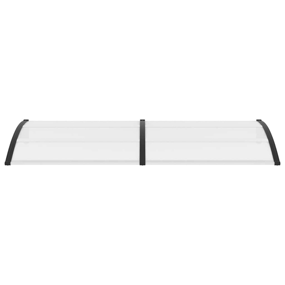 vidaXL Στέγαστρο Πόρτας Μαύρο / Διαφανές 240 x 80 εκ. Πολυανθρακικό