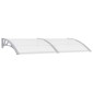 vidaXL Στέγαστρο Πόρτας Γκρι / Διαφανές 200 x 80 εκ. Πολυανθρακικό