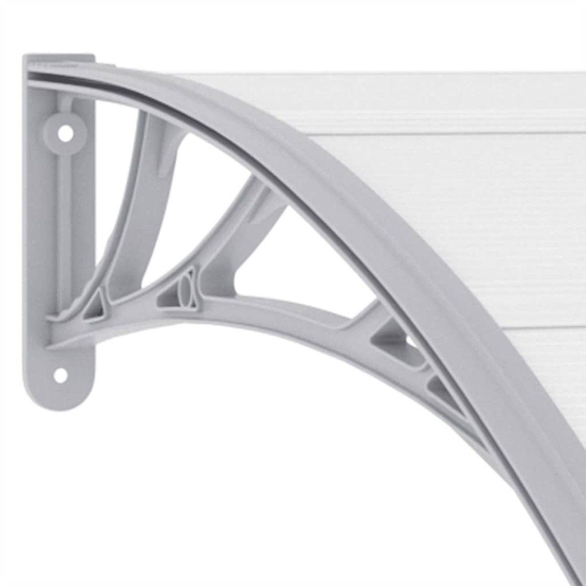 vidaXL Στέγαστρο Πόρτας Γκρι / Διαφανές 200 x 80 εκ. Πολυανθρακικό