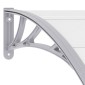 vidaXL Στέγαστρο Πόρτας Γκρι / Διαφανές 240 x 80 εκ. Πολυανθρακικό