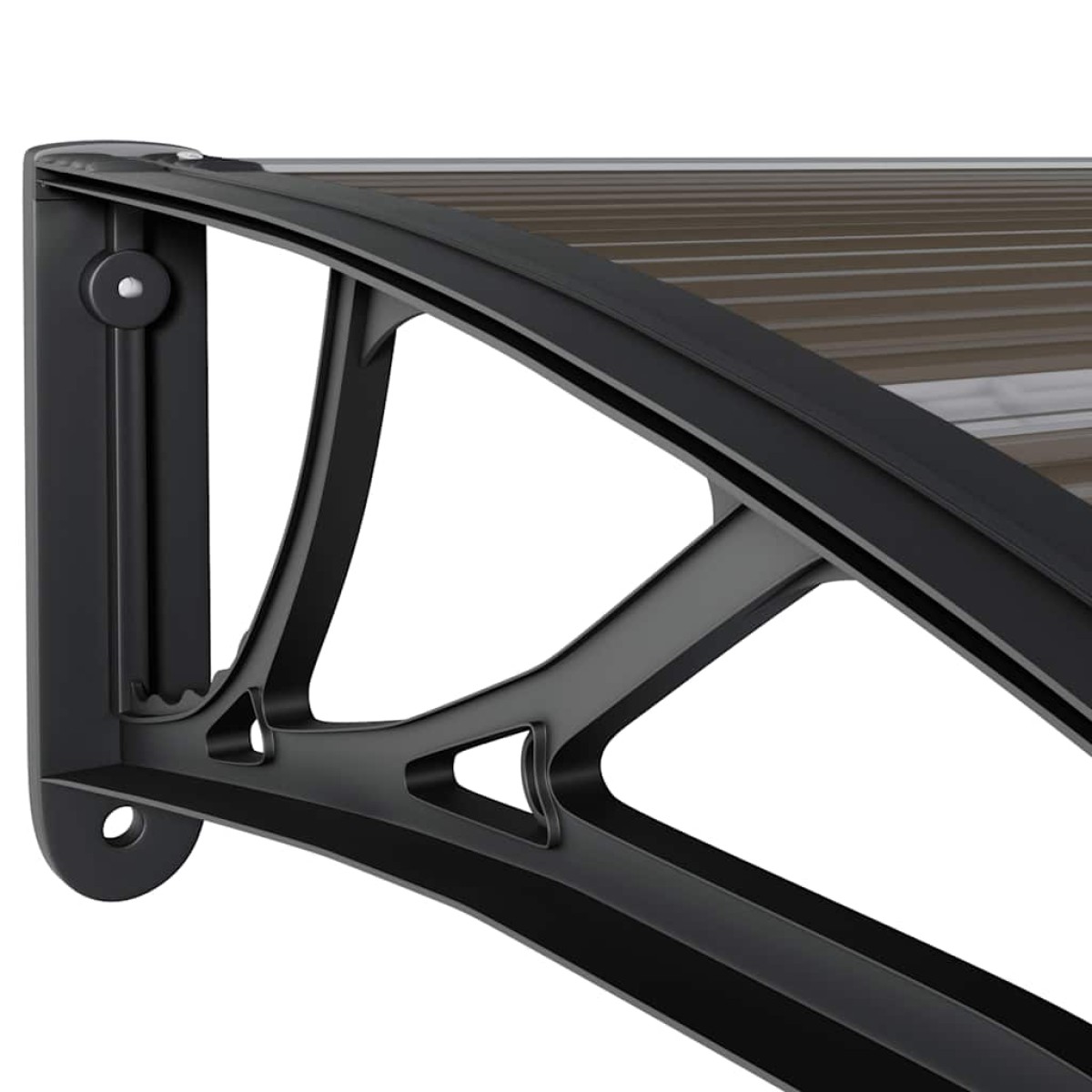 vidaXL Στέγαστρο Πόρτας Μαύρο 120 x 80 εκ. Πολυανθρακικό