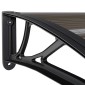 vidaXL Στέγαστρο Πόρτας Μαύρο 120 x 80 εκ. Πολυανθρακικό