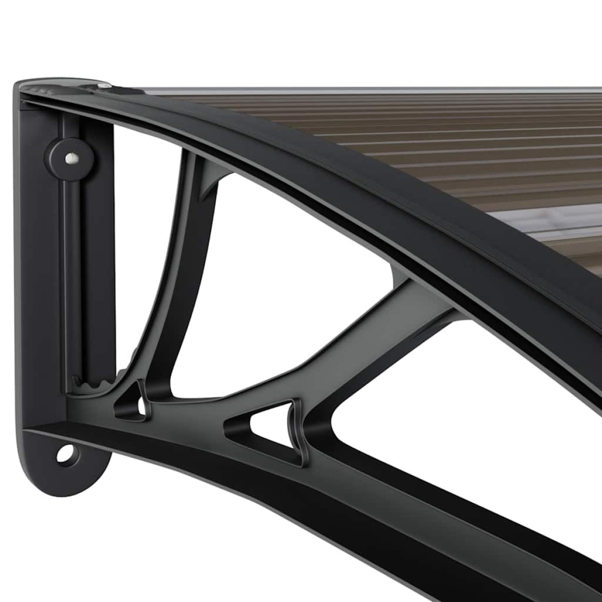 vidaXL Στέγαστρο Πόρτας Μαύρο 200 x 80 εκ. Πολυανθρακικό