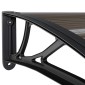vidaXL Στέγαστρο Πόρτας Μαύρο 200 x 80 εκ. Πολυανθρακικό