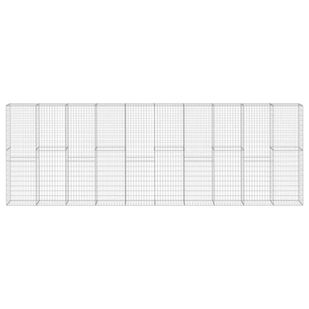 vidaXL Συρματοκιβώτιο Τοίχος 600x30x200 εκ. Γαλβαν.Χάλυβας + Καλύμματα