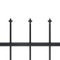 vidaXL Κάγκελα Περίφραξης με Λόγχες Μαύρα 1,7 x 0,6 μ. από Χάλυβα
