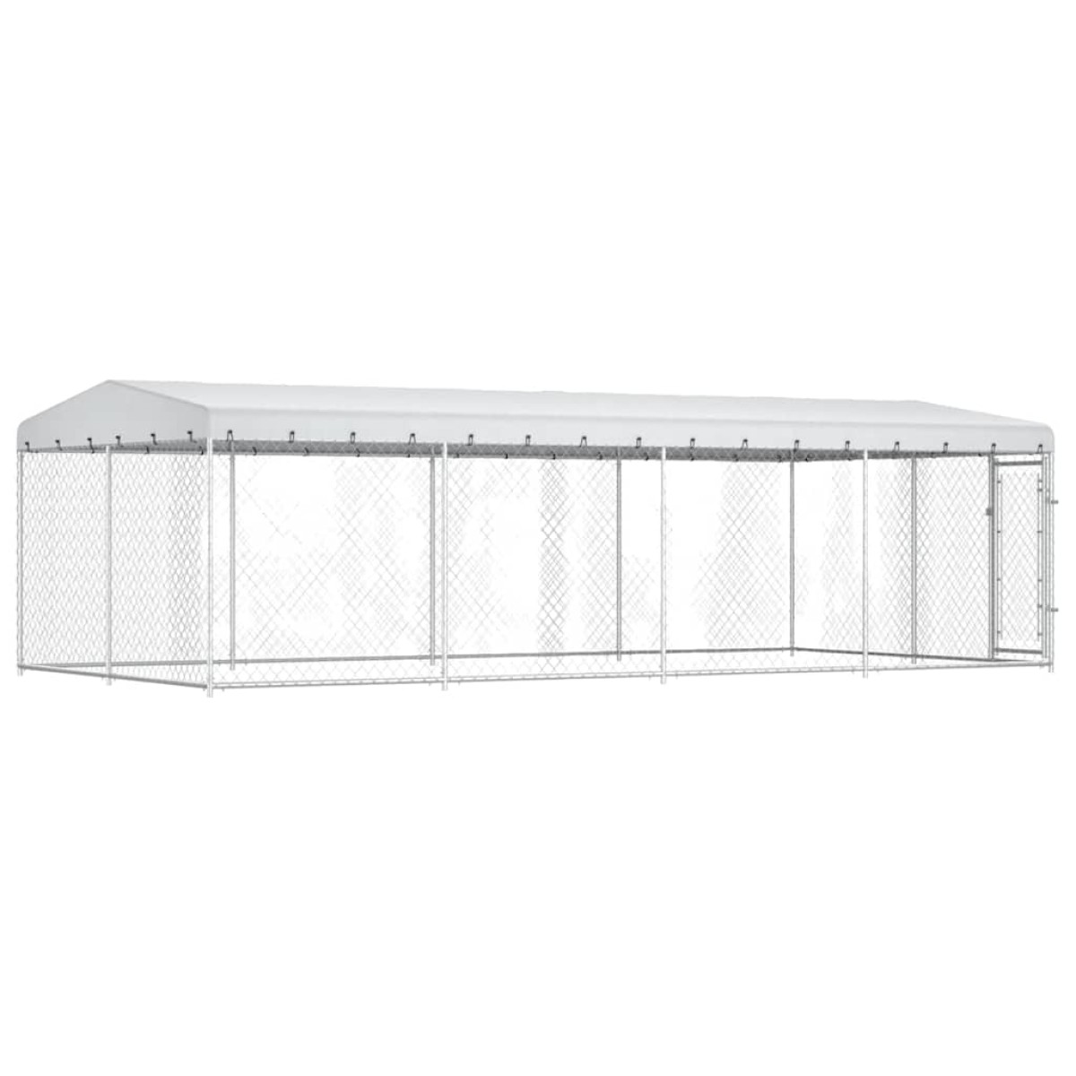 vidaXL Κλουβί Σκύλου Εξωτερικού Χώρου 8 x 4 x 2,3 μ. με Στέγαστρο