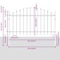 vidaXL Κάγκελα Περίφραξης με Λόγχες Μαύρα (0,75-1) x 1,7 μ. Ατσάλινα