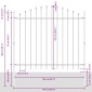 vidaXL Κάγκελα Περίφραξης με Λόγχες Μαύρα (1,-1,25) x 1,7 μ. Ατσάλινα