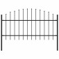 vidaXL Κάγκελα Περίφραξης με Λόγχες Μαύρα (1,-1,25) x 1,7 μ. Ατσάλινα