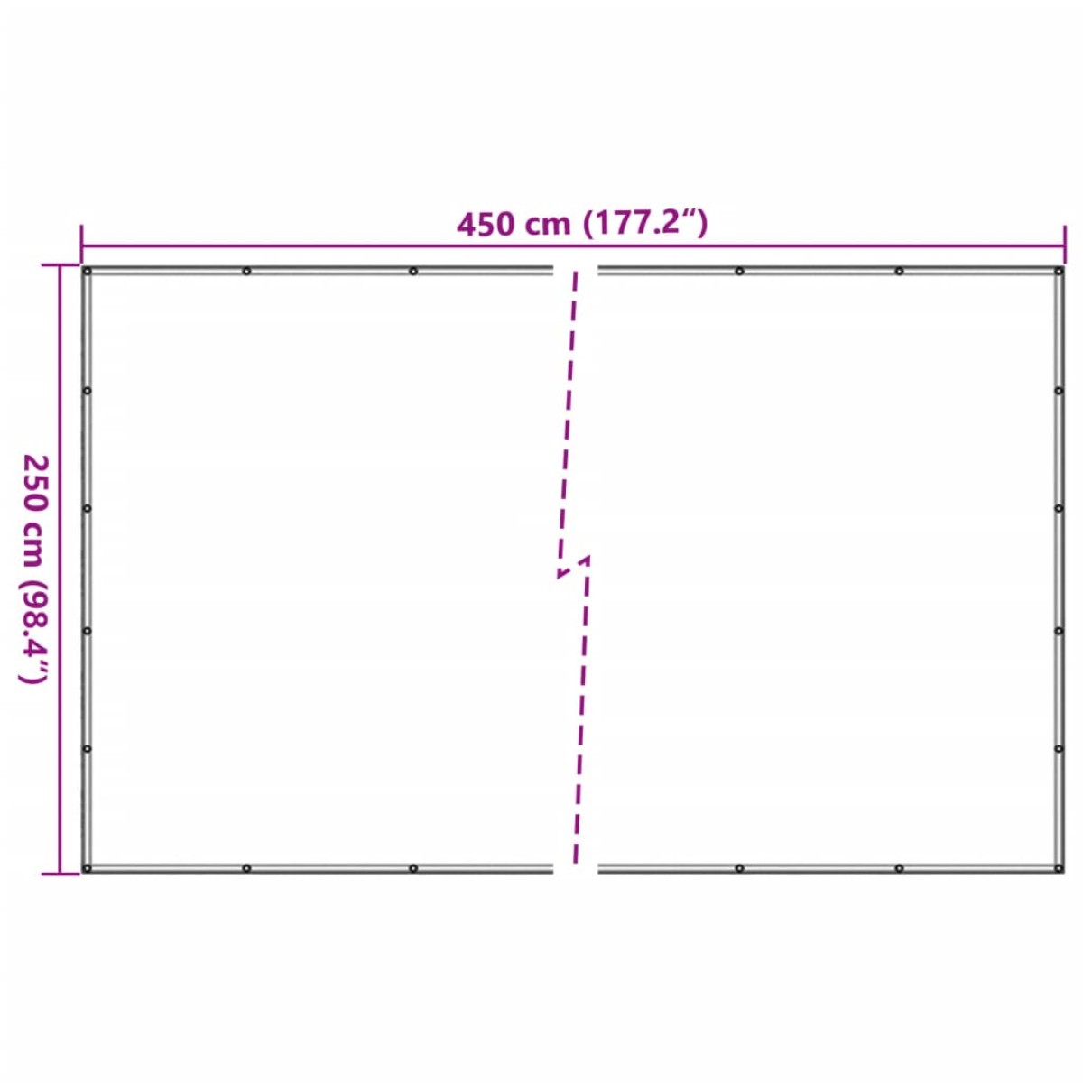 vidaXL Δίχτυ για Τρέιλερ Μαύρο 2,5 x 4,5 μ. από HDPE