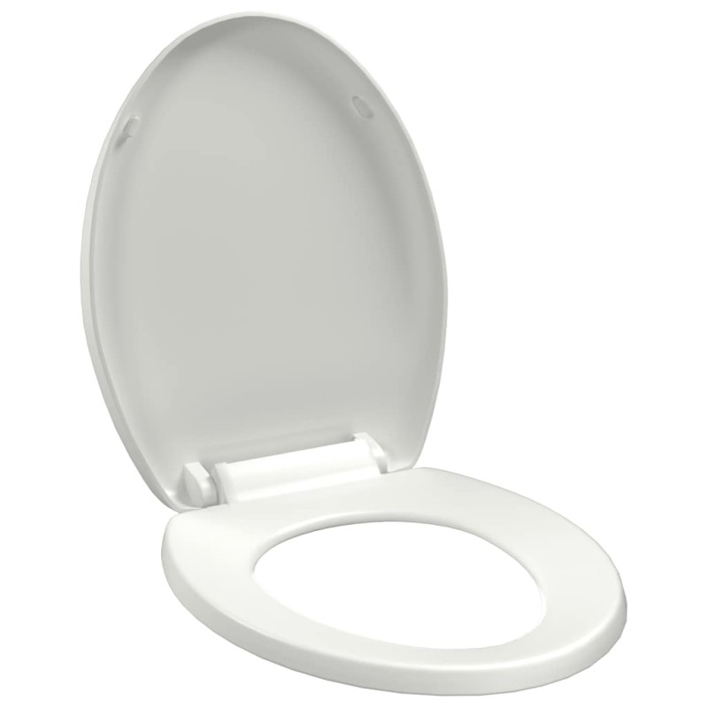 vidaXL Κάλυμμα Λεκάνης με Soft Close & Quick Release Λευκό