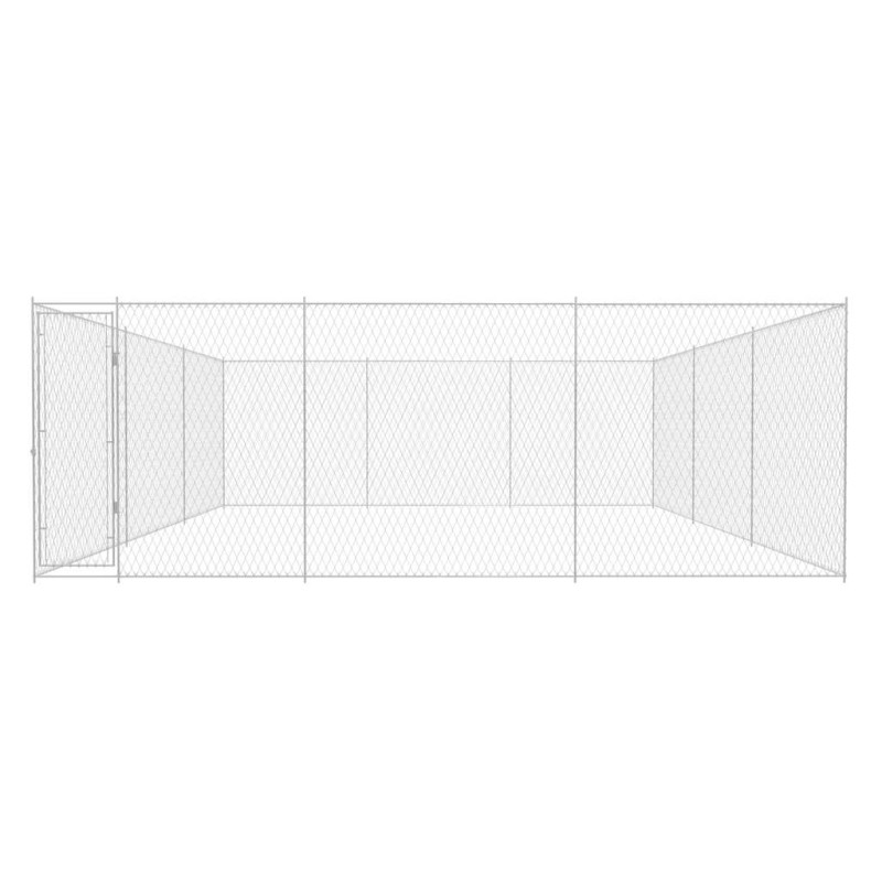 vidaXL Κλουβί Σκύλου Εξωτερικού Χώρου 570x570x185 εκ. Γαλβαν. Ατσάλι