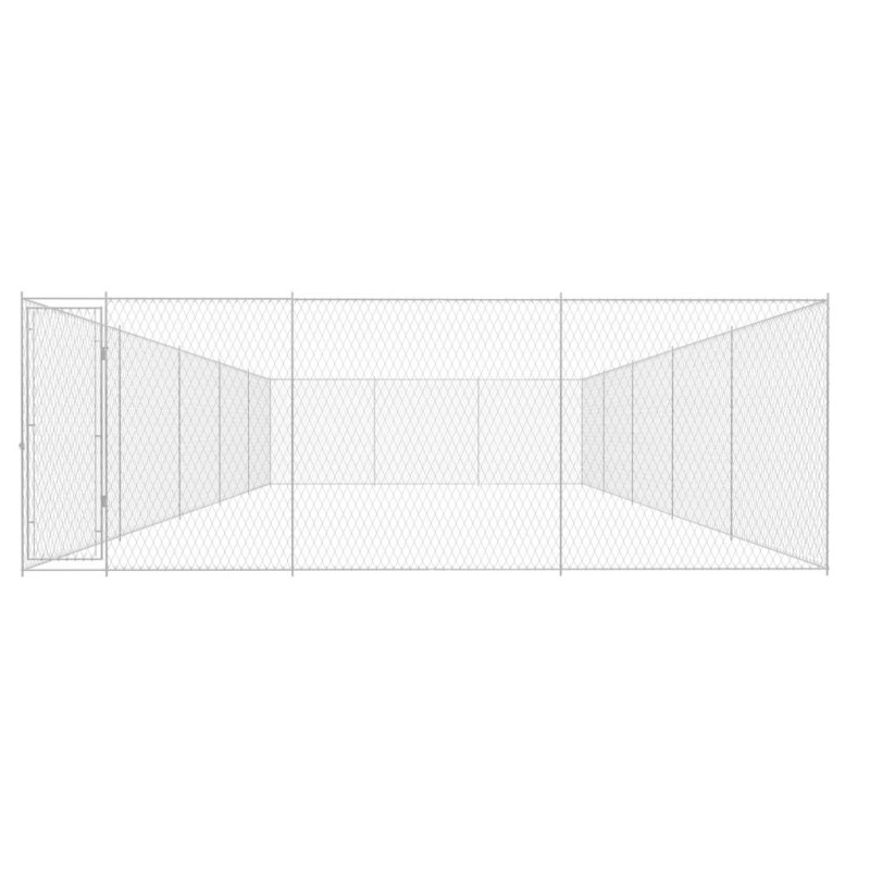 vidaXL Κλουβί Σκύλου Εξωτερικού Χώρου 950x570x185 εκ. Γαλβαν. Ατσάλι