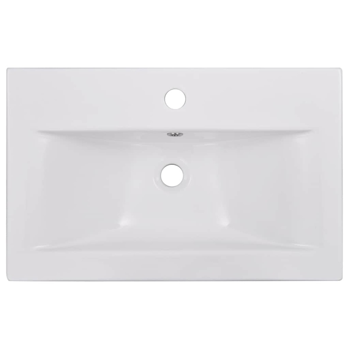 vidaXL Νιπτήρας Ένθετος Λευκός 61 x 39,5 x 18,5 εκ. Κεραμικός