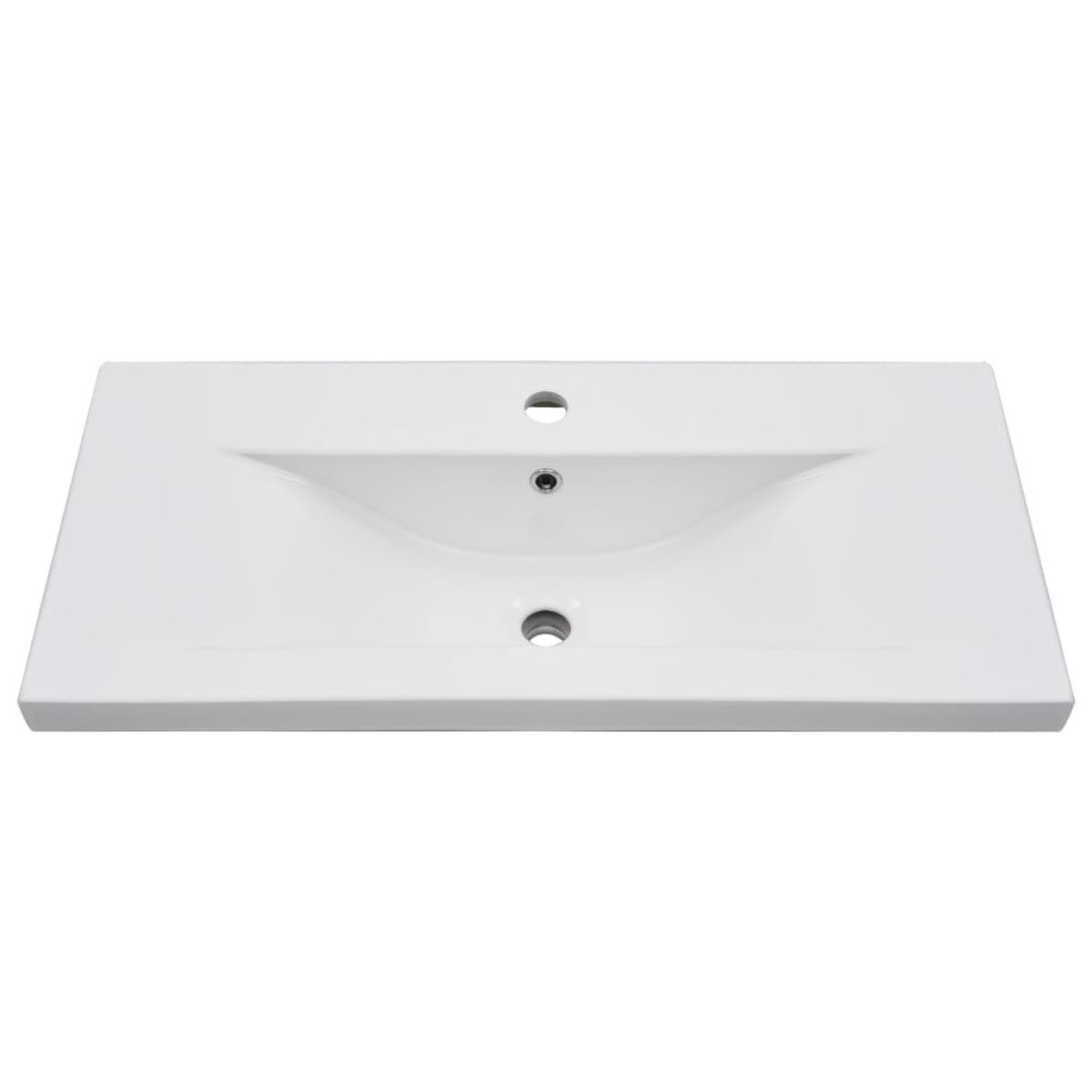 vidaXL Νιπτήρας Ένθετος Λευκός 81 x 39,5 x 18,5 εκ. Κεραμικός