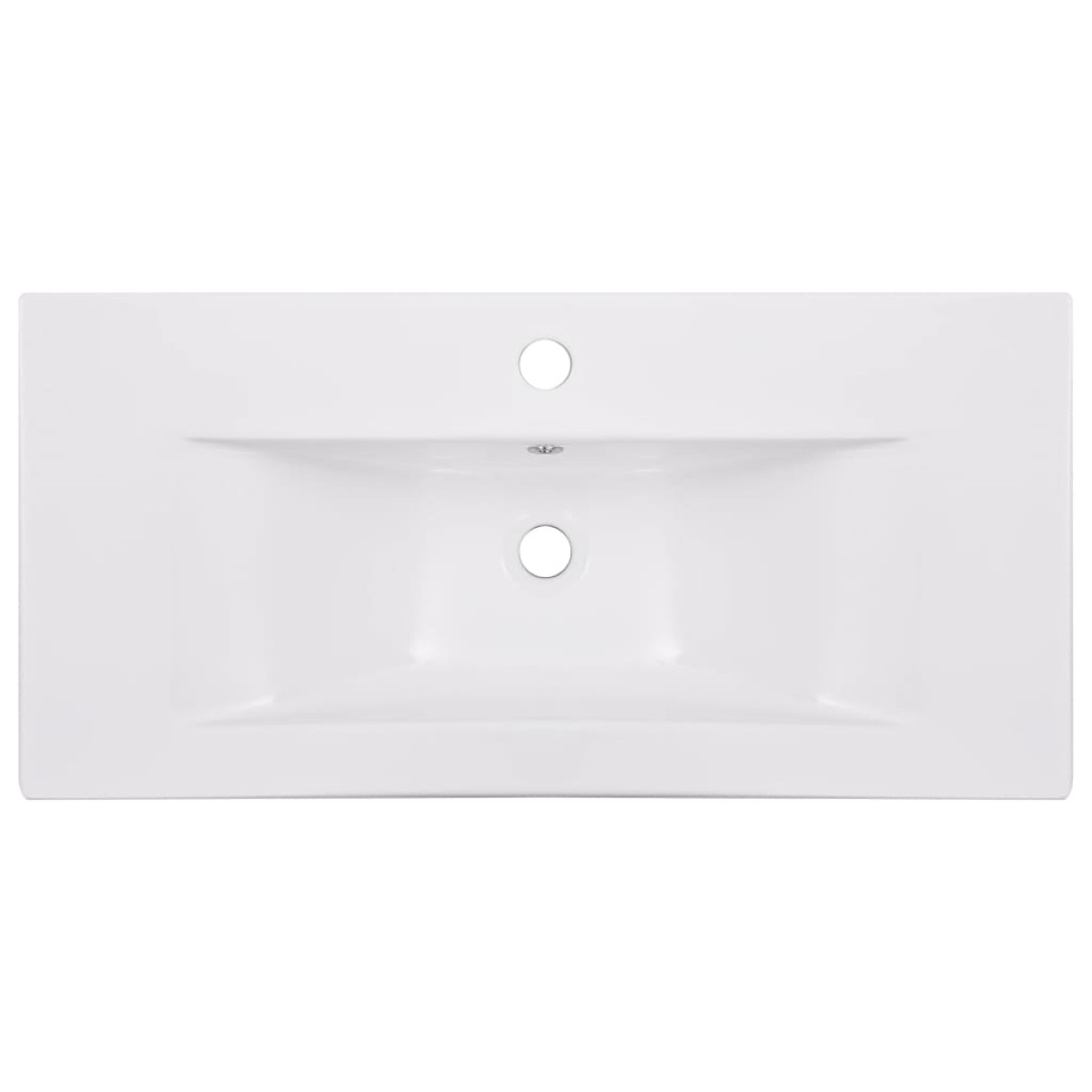 vidaXL Νιπτήρας Ένθετος Λευκός 81 x 39,5 x 18,5 εκ. Κεραμικός