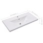 vidaXL Νιπτήρας Ένθετος Λευκός 81 x 39,5 x 18,5 εκ. Κεραμικός