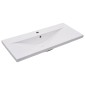 vidaXL Νιπτήρας Ένθετος Λευκός 91 x 39,5 x 18,5 εκ. Κεραμικός