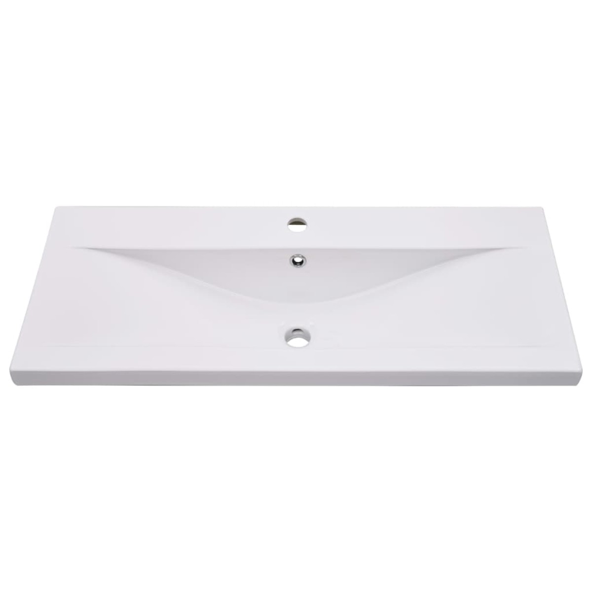 vidaXL Νιπτήρας Ένθετος Λευκός 91 x 39,5 x 18,5 εκ. Κεραμικός