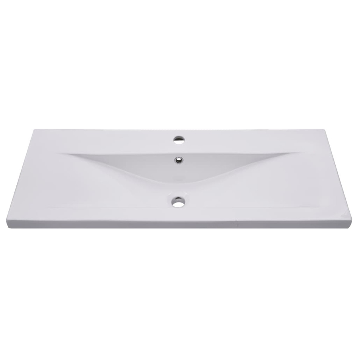 vidaXL Νιπτήρας Ένθετος Λευκός 101 x 39,5 x 18,5 εκ. Κεραμικός