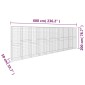 vidaXL Συρματοκιβώτιο Τοίχος 600x50x200 εκ. Γαλβαν.Χάλυβας + Κάλυμμα