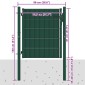 vidaXL Πόρτα Περίφραξης Πράσινη 100 x 81 εκ. από PVC / Ατσάλι