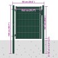 vidaXL Πόρτα Περίφραξης Πράσινη 101 x 100 εκ. από PVC / Ατσάλι