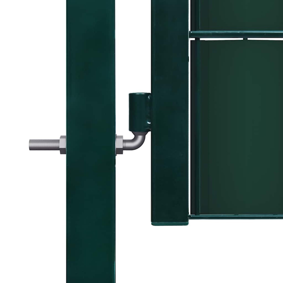 vidaXL Πόρτα Περίφραξης Πράσινη 100 x 124 εκ. από PVC / Ατσάλι