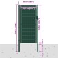 vidaXL Πόρτα Περίφραξης Πράσινη 100 x 124 εκ. από PVC / Ατσάλι