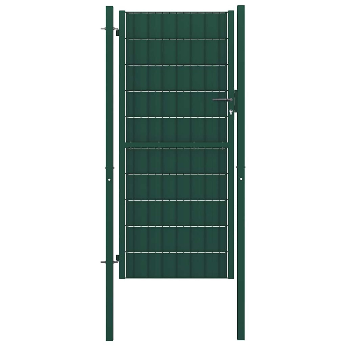 vidaXL Πόρτα Περίφραξης Πράσινη 100 x 164 εκ. από PVC / Ατσάλι
