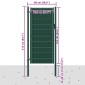 vidaXL Πόρτα Περίφραξης Πράσινη 100 x 164 εκ. από PVC / Ατσάλι