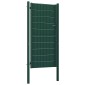 vidaXL Πόρτα Περίφραξης Πράσινη 100 x 204 εκ. από PVC / Ατσάλι