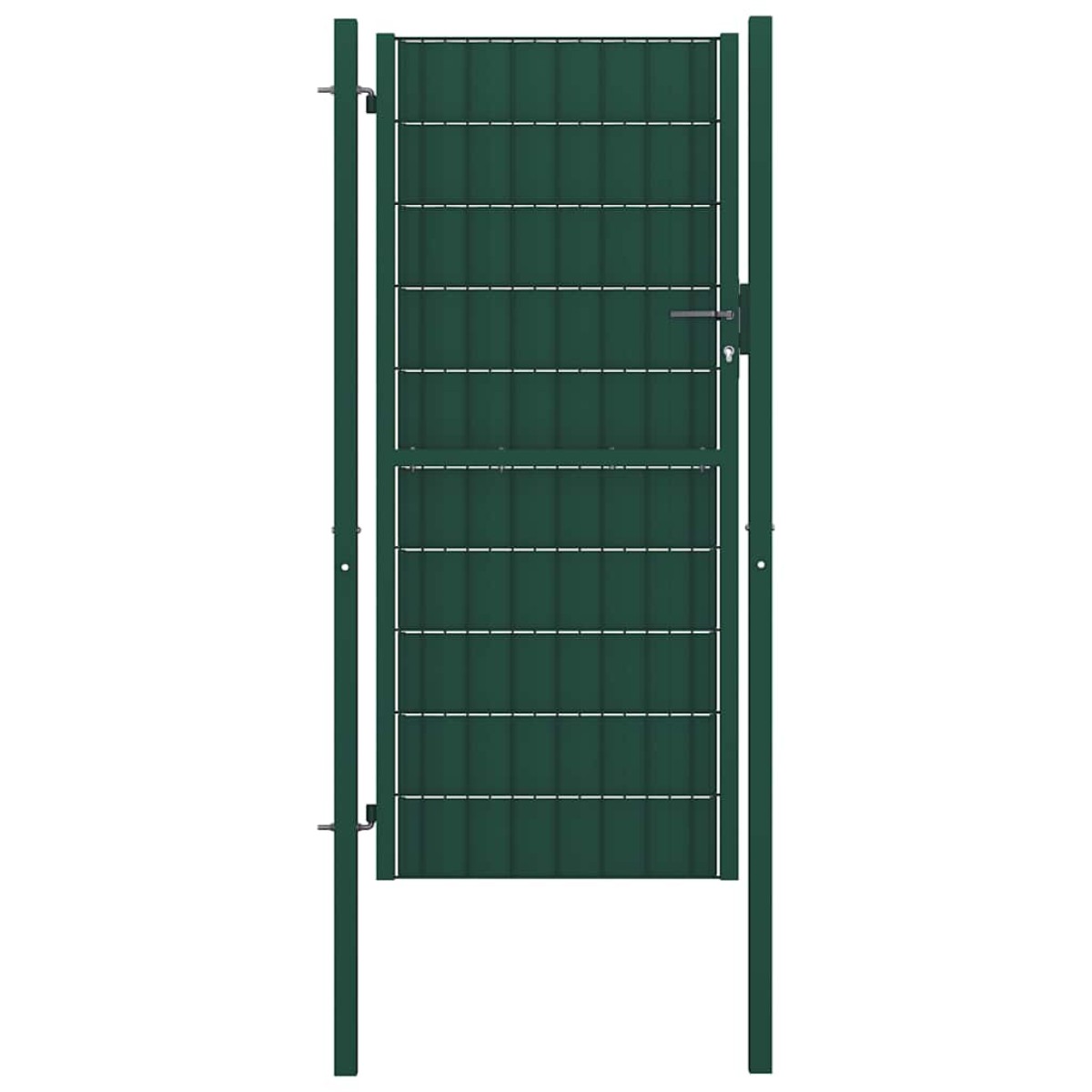 vidaXL Πόρτα Περίφραξης Πράσινη 100 x 204 εκ. από PVC / Ατσάλι