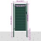 vidaXL Πόρτα Περίφραξης Πράσινη 100 x 204 εκ. από PVC / Ατσάλι