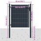 vidaXL Πόρτα Περίφραξης Ανθρακί 100 x 101 εκ. από PVC / Ατσάλι