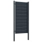 vidaXL Πόρτα Περίφραξης Ανθρακί 100 x 164 εκ. από PVC / Ατσάλι