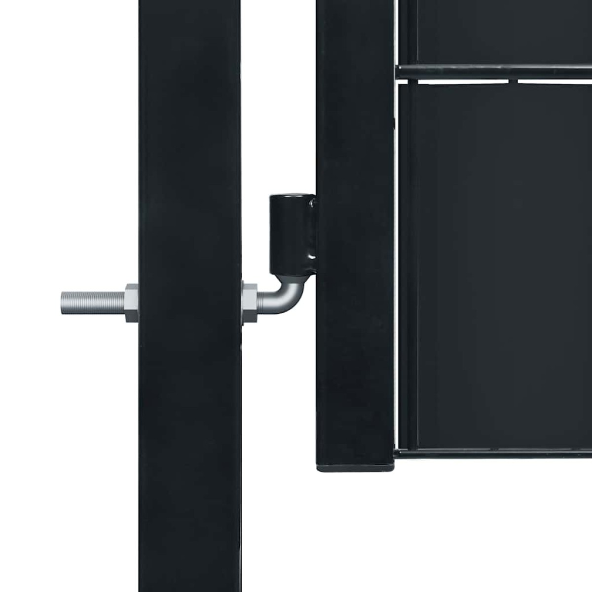 vidaXL Πόρτα Περίφραξης Ανθρακί 100 x 164 εκ. από PVC / Ατσάλι