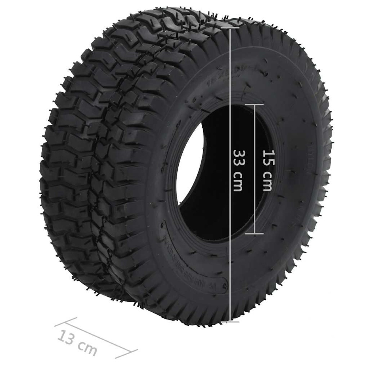 vidaXL Λάστιχα για Καρότσι 2 τεμ. 15x6.00-6 4PR από Καουτσούκ