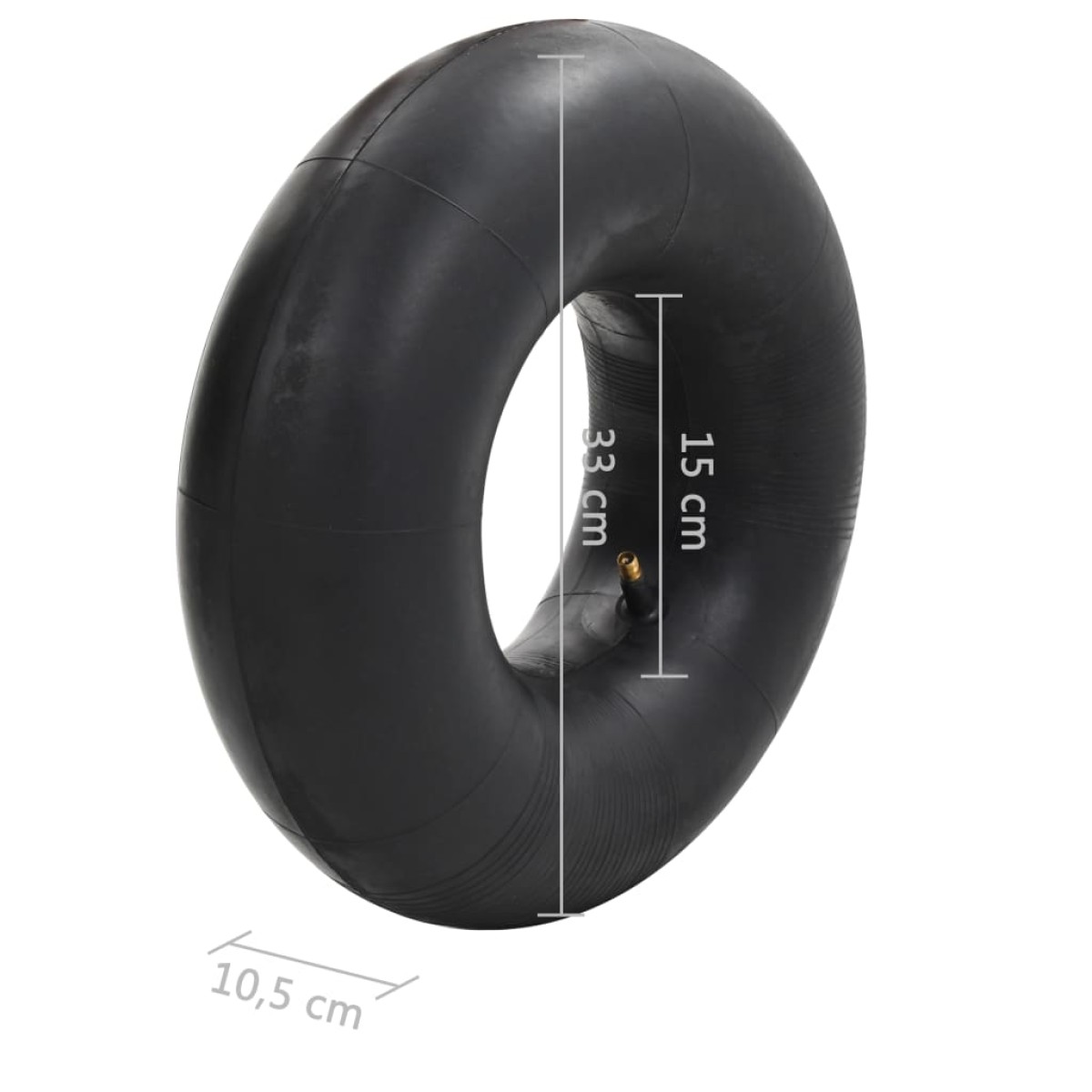 vidaXL Λάστιχα για Καρότσι 2 τεμ. 15x6.00-6 Καουτσούκ