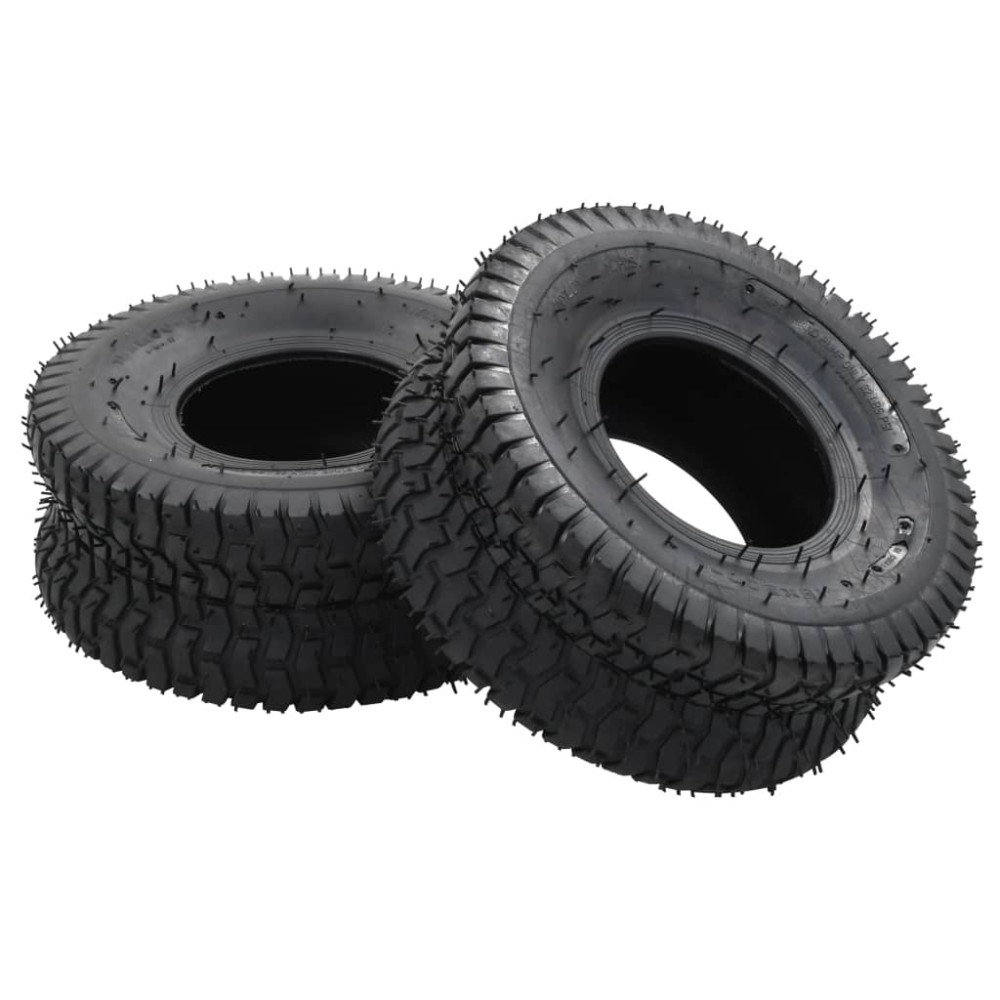 vidaXL Λάστιχα & Σαμπρέλες για Καρότσι 4 τεμ. 15x6.00-6 4PR Καουτσούκ