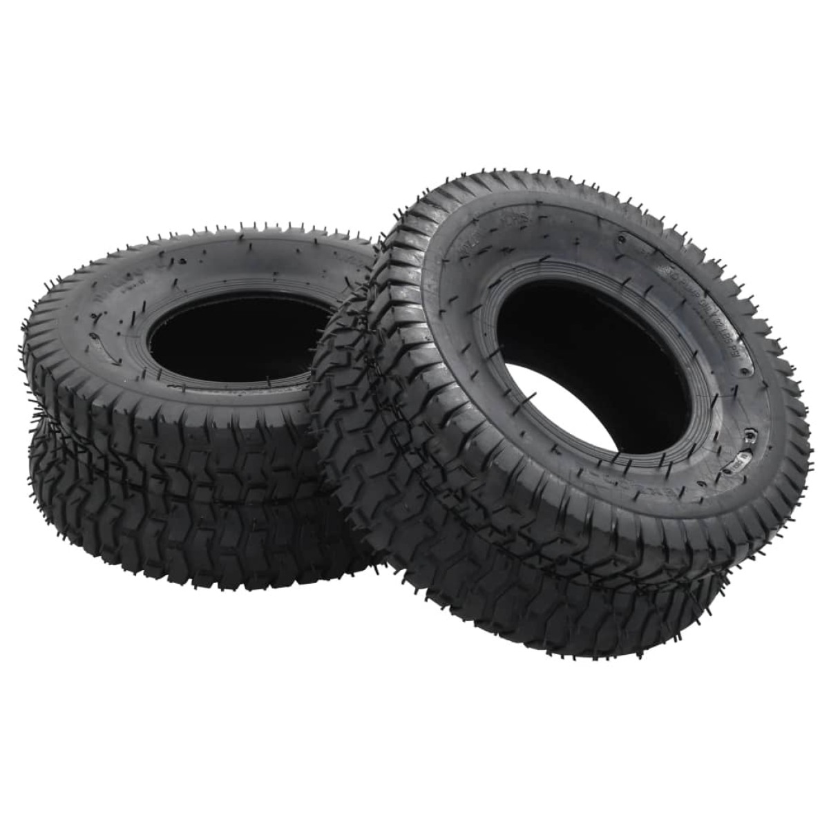 vidaXL Λάστιχα & Σαμπρέλες για Καρότσι 4 τεμ. 15x6.00-6 4PR Καουτσούκ