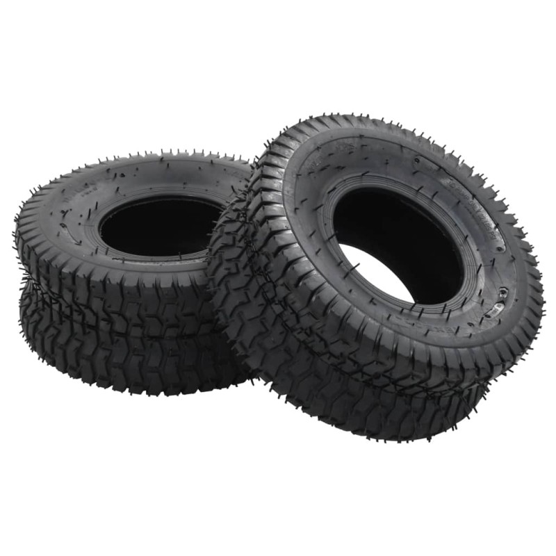 vidaXL Λάστιχα & Σαμπρέλες για Καρότσι 4 τεμ. 15x6.00-6 4PR Καουτσούκ