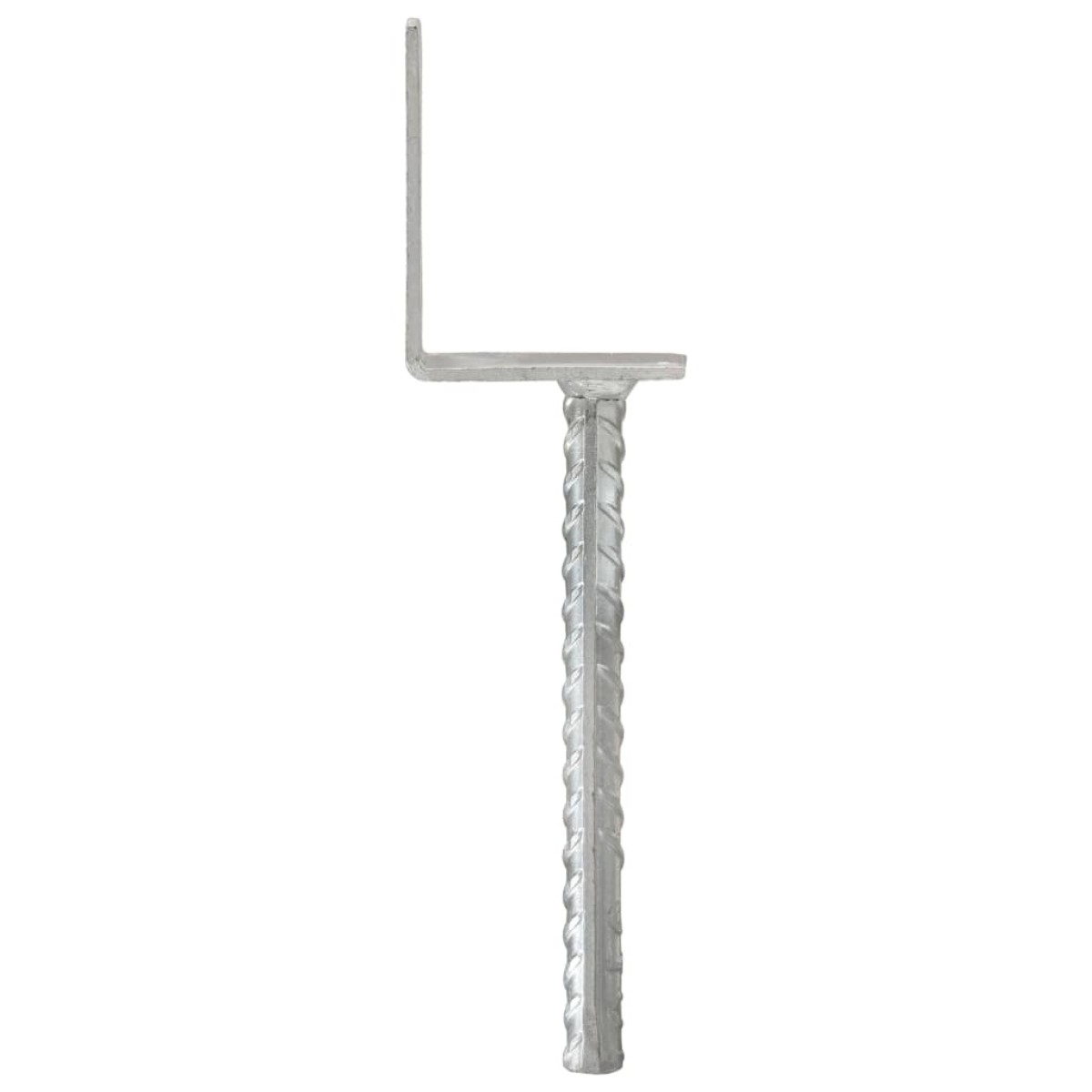 vidaXL Στηρίγματα Περίφραξης 6 τεμ. Ασημί 8x6x30 εκ. Γαλβανισμ. Ατσάλι