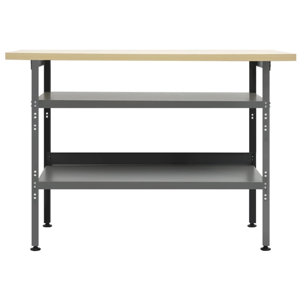 vidaXL Πάγκος Εργασίας Γκρι 120 x 60 x 85 εκ. Ατσάλινος